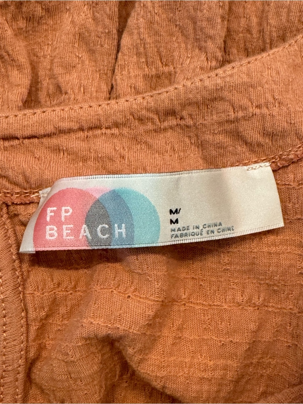 Free People Get Obsessed, 97% Cotton Babydoll Dress in Clay in Size Medium D13 - Picture 11 of 16